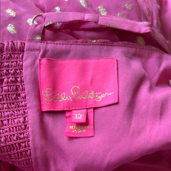 Lily Pulitzer Women’s Heidi Maxi Dress Aura Pink Metallic Size 12 - Picture 10 of 14